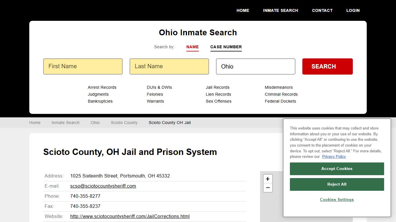 Scioto County OH Jail Inmate Records Search, Ohio - StateCourts