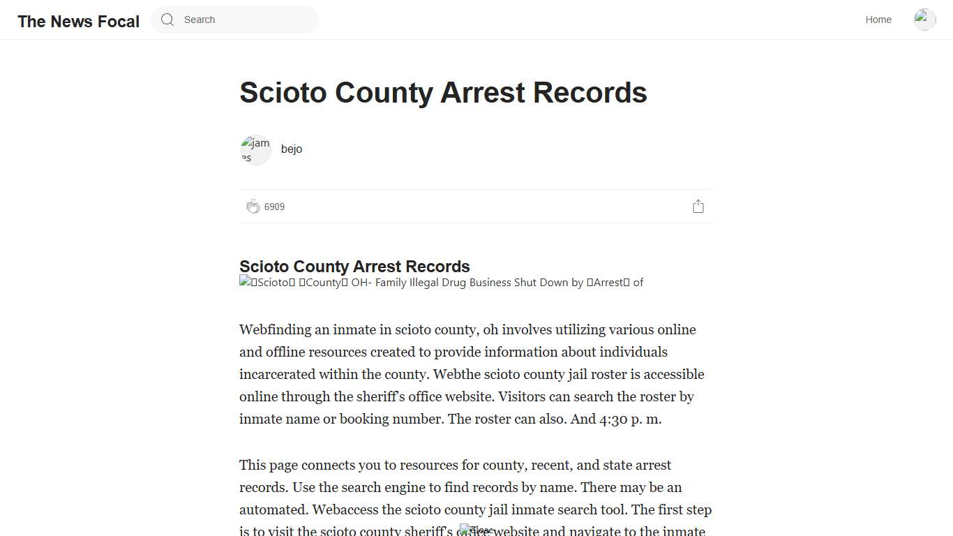 Scioto County Arrest Records